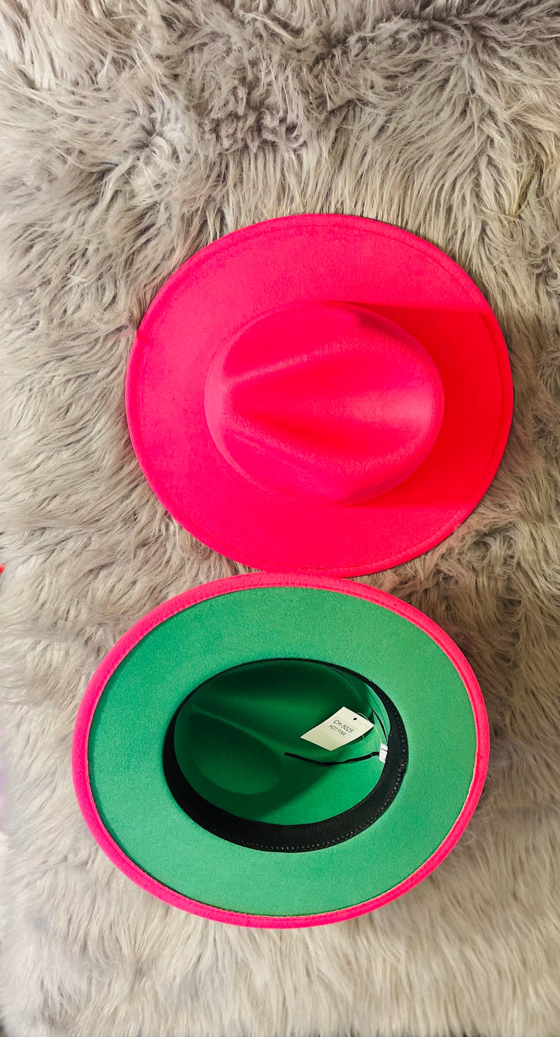 Accent Bottom Wide Brim Fedora Hats (5 Colors)