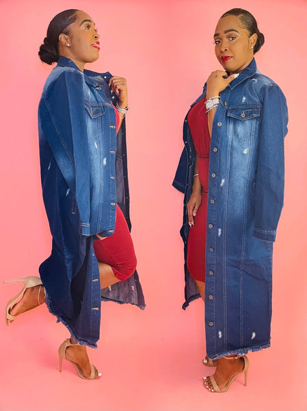 Always Denim Trench Coat (Light Wash, Medium Wash & Dark Wash Denim )