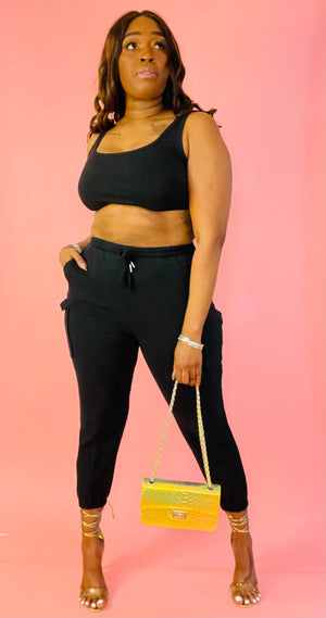 We Ready Sports Bra And Cargo Jogger Set (2 Colors)