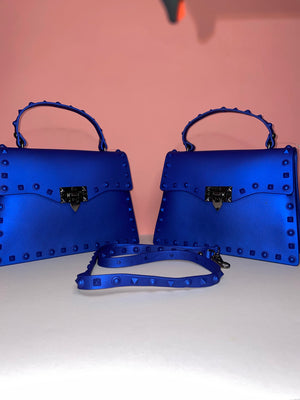 Blue A Bag Top Handle Bag
