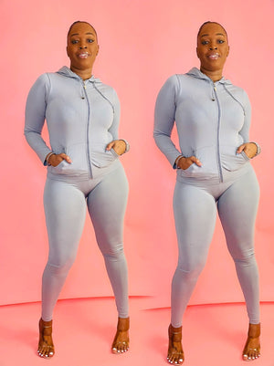 Home-Bawdy Two Piece Hoodie Legging Active Wear Set (3 Colors)