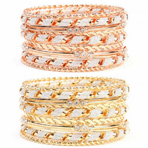 J. ELISE BOUTIQUE Description: 3" Diameter, 2" Stack Height 12 Gold Stackable bangles One Size Fits Most No Lead. Gold or rose gold available. Durable. No tarnishing