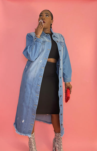 Always Denim Trench Coat (Light Wash, Medium Wash & Dark Wash Denim )