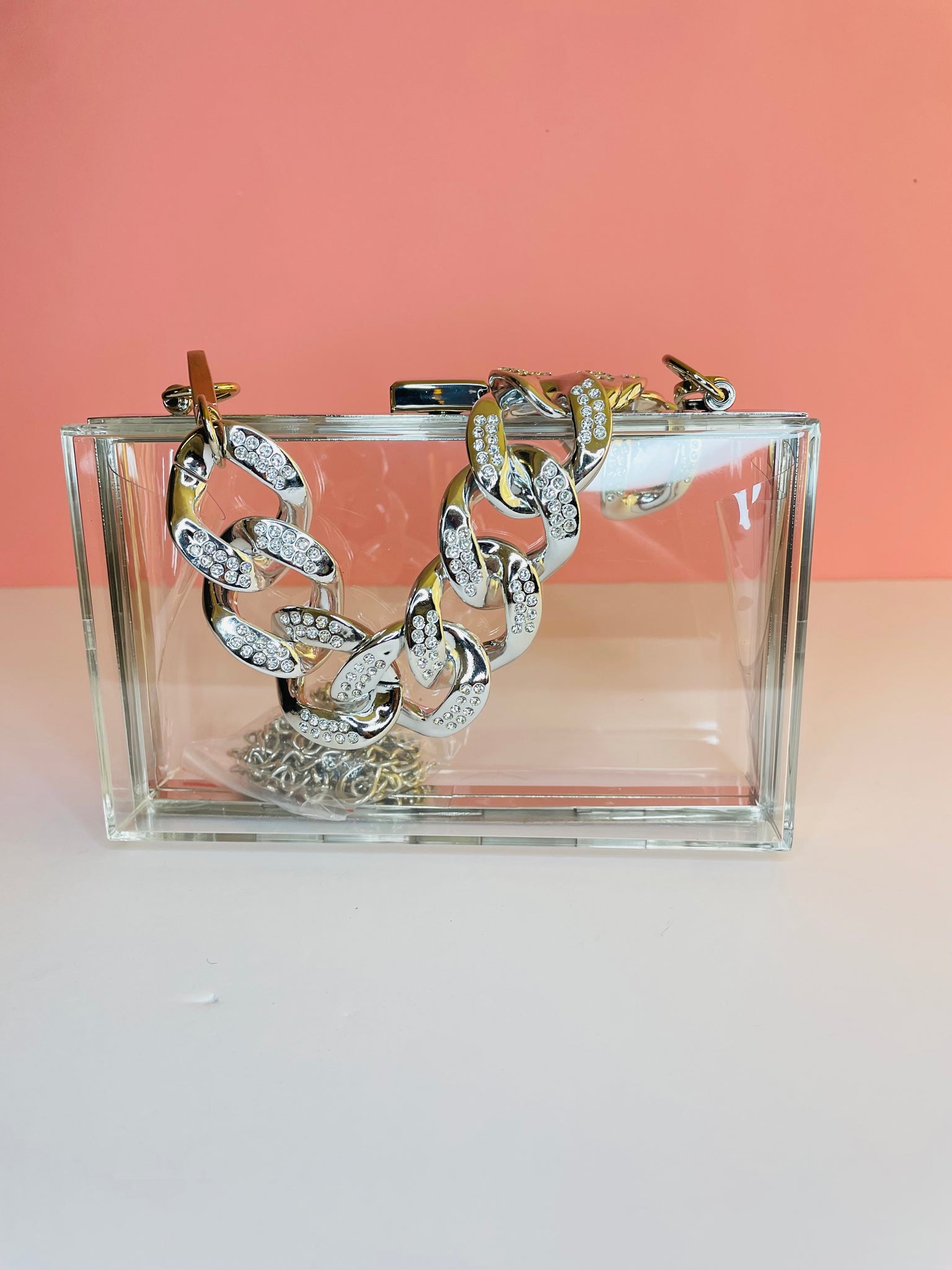 Crystal Clear Box Clutch ( 2 Colors )