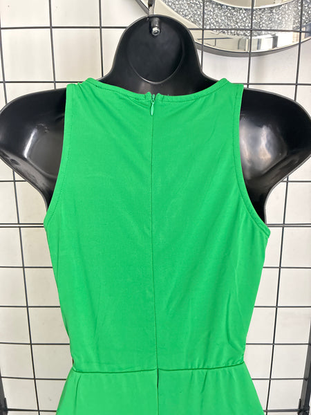 Make Reservations Kelly Green Cut Out Midi Dress