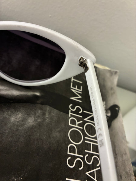 Monroe Muse Polka Dot Cat-Eye Sunglasses – White/Black