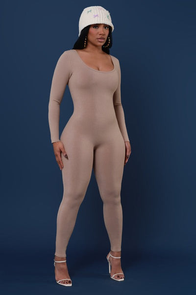 The Sculpted Essential Ribbed White Jumpsuit