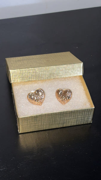 Amour Luxe Heart Pendant & Earrings Set – Gold