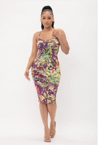 On My Way Plus Size Multi Color Sleeveless Bodycon Dress – J Elise Boutique