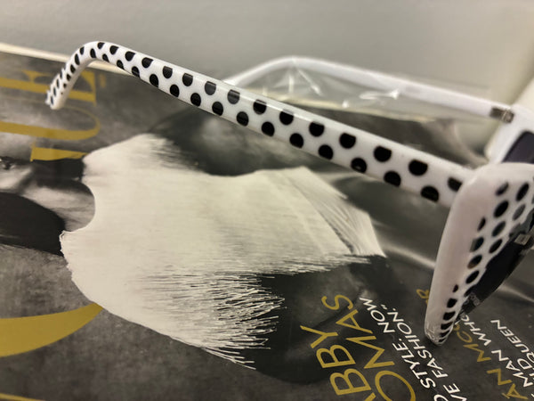 Monroe Muse Polka Dot Cat-Eye Sunglasses – White/Black