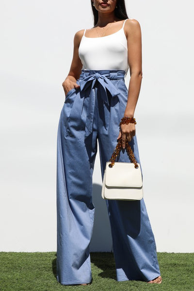 The Santorini Wide Leg Trousers Jumpsuit