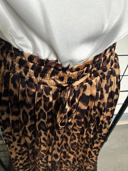 Safari Noir Leopard Print Maxi Dress