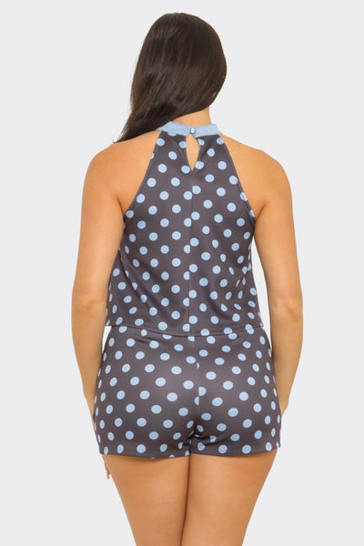 Blue Belle Polka Dot Short Set