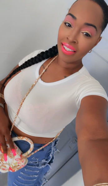Classic Bright Crop Top Round Neck Short Sleeve Tees