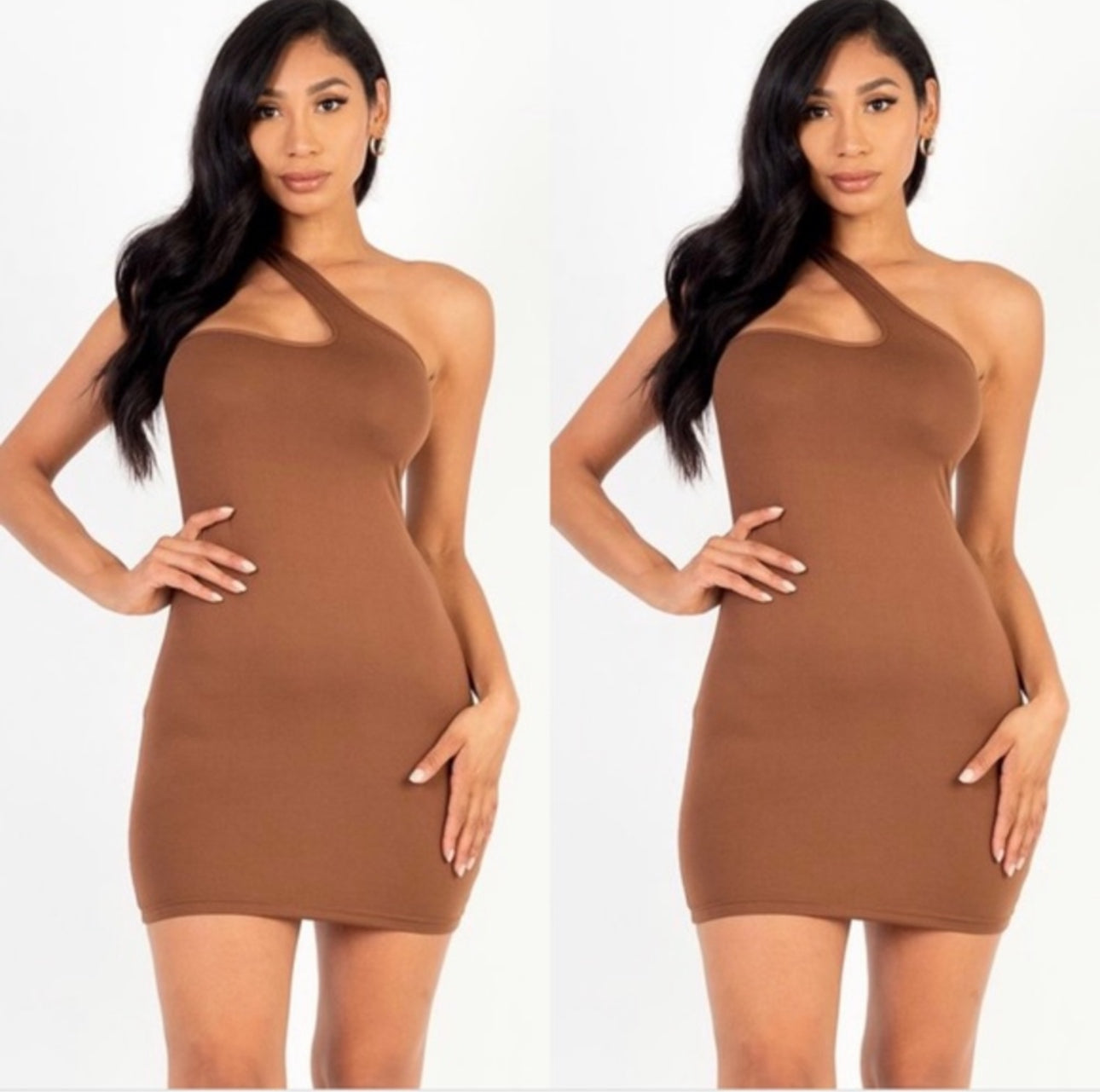 cut me in one shoulder mini dress Cut Me In One Shoulder Mini Dress - White