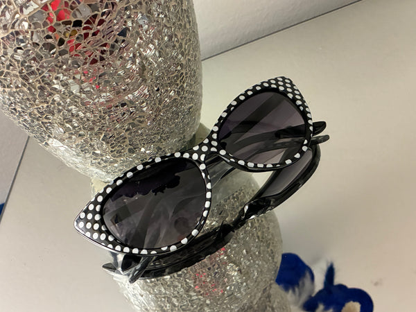 Midnight Muse Polka Dot Cat Eye Sunglasses