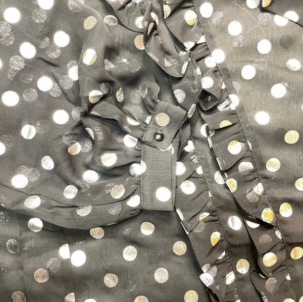 Midnight Monroe Sheer Polka Dot Blouse