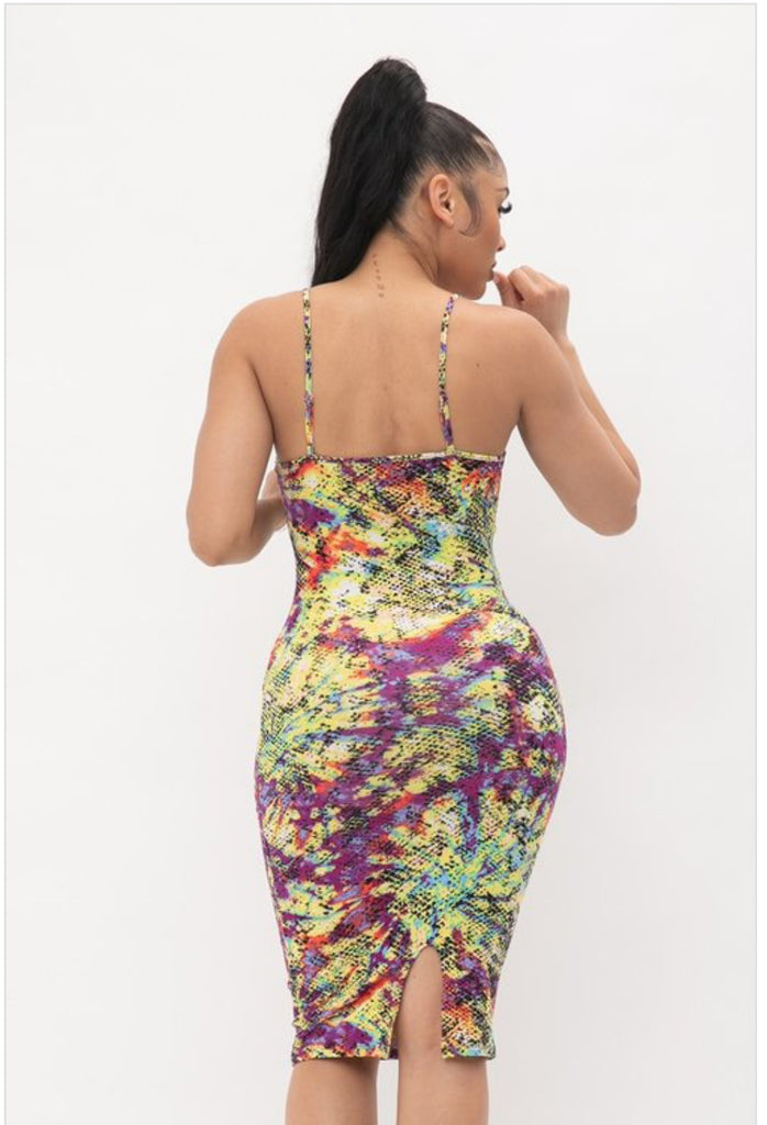 colorful bodycon dress On My Way Plus Size Multi Color Sleeveless Bodycon Dress – J Elise Boutique