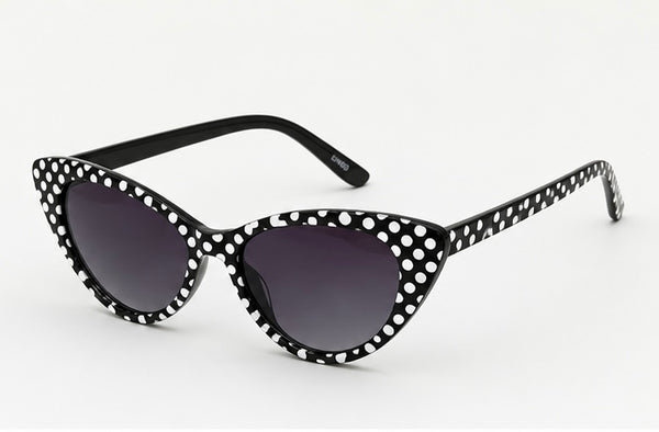 Midnight Muse Polka Dot Cat Eye Sunglasses