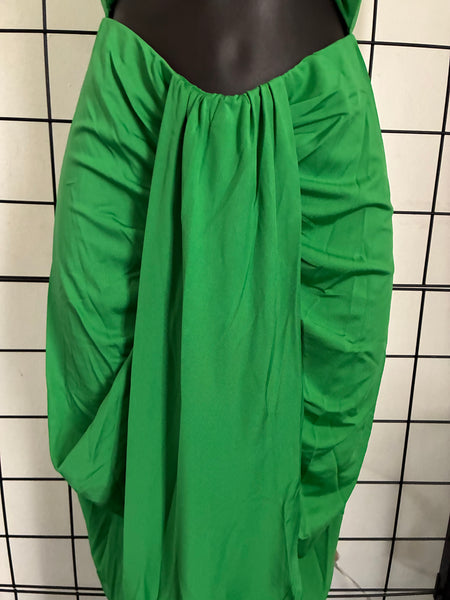 Make Reservations Kelly Green Cut Out Midi Dress