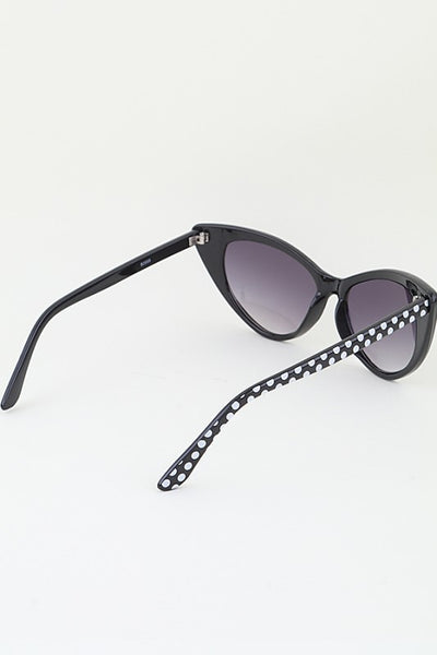 Midnight Muse Polka Dot Cat Eye Sunglasses