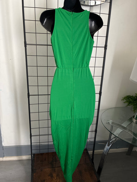 Make Reservations Kelly Green Cut Out Midi Dress