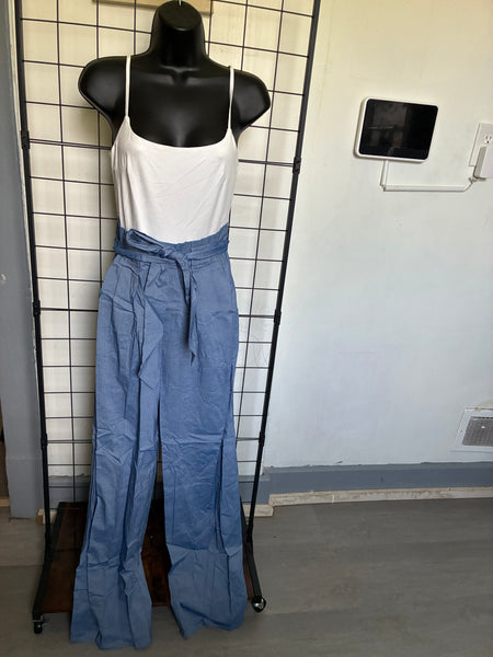 The Santorini Wide Leg Trousers Jumpsuit