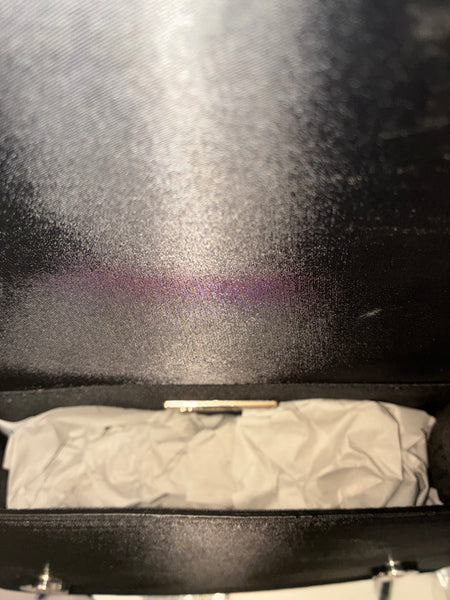 Part Of The Moment Black Rhinestone EmblemClutch Handbag