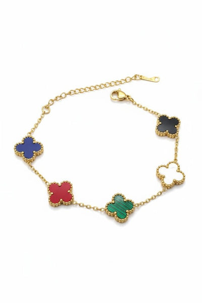 The Luxe Clover Bracelet – Multicolor