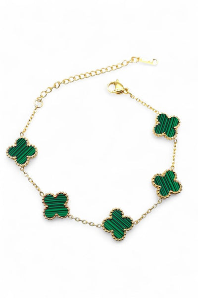 The Luxe Clover Bracelet – Emerald