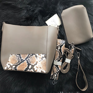 Viper Luxe Taupe Convertible Crossbody Set