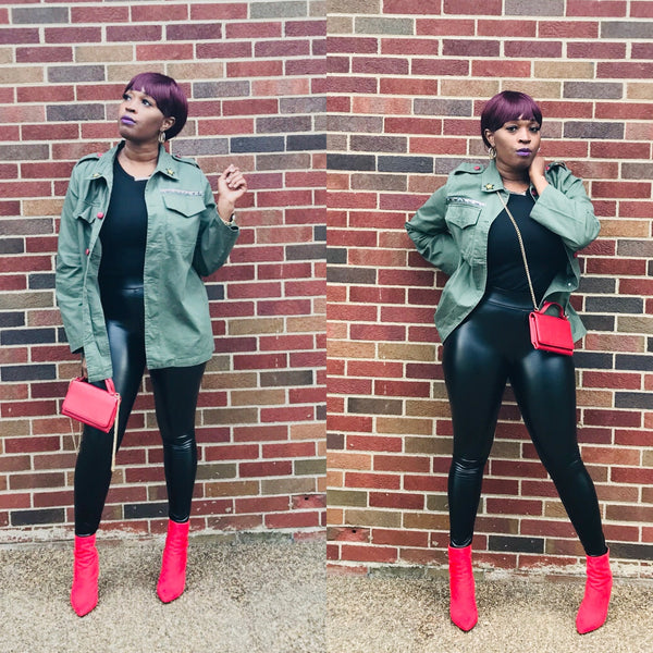 Here She Comes Military Utility Jacket