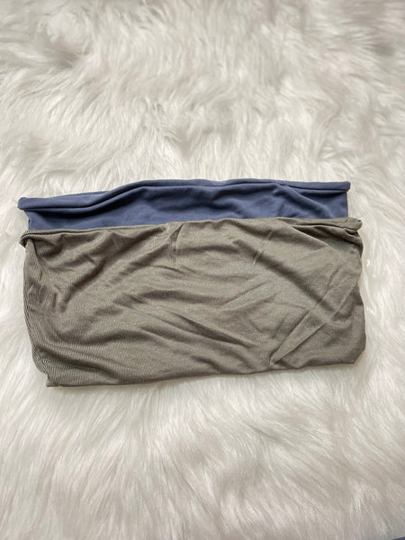 Yes She Did Two Piece Ribbed Bandu Tube Top & Ribbed Leggings Set (2 Colors)